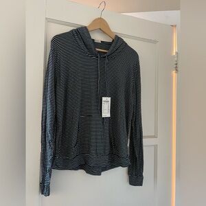 NWT BRANDY MELVILLE Black and White Striped Hoodie